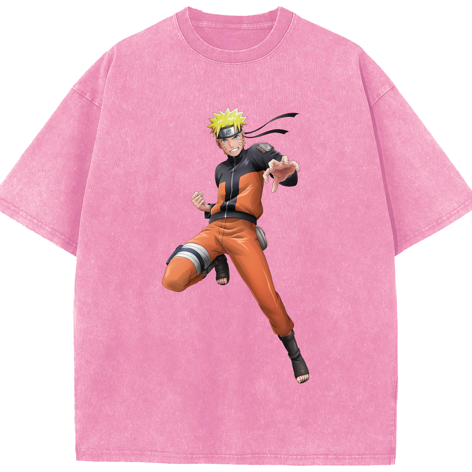 （画像用） NARUTO -ナルト- うずまき ナルト Uzumaki Naruto 綿100% ヴィンテージ風 半袖Tシャツ（フロントプリント）